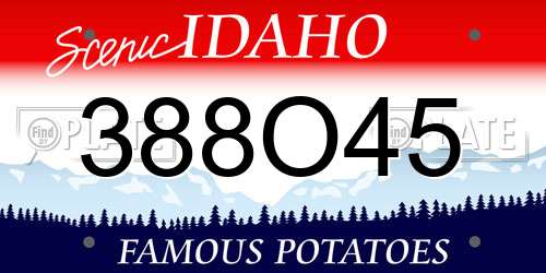 388O45 Idaho License Plate