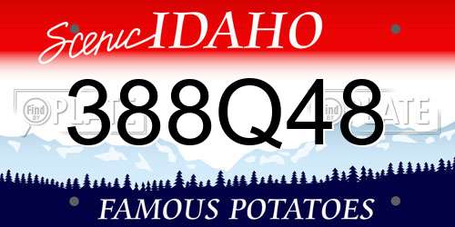 388Q48 Idaho License Plate