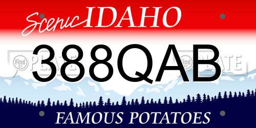 388QAB Idaho License Plate