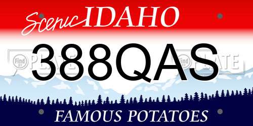388QAS Idaho License Plate
