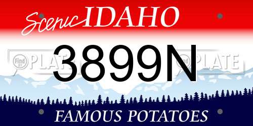 3899N Idaho License Plate