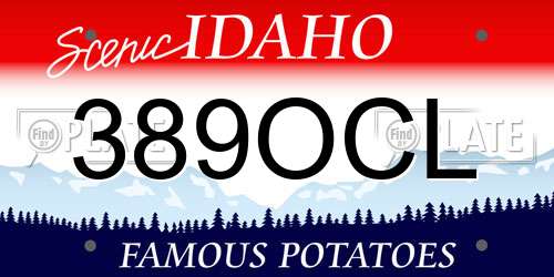 389OCL Idaho License Plate