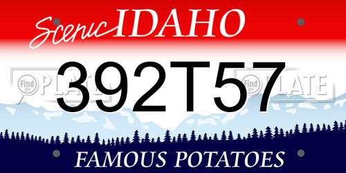 392T57 Idaho License Plate
