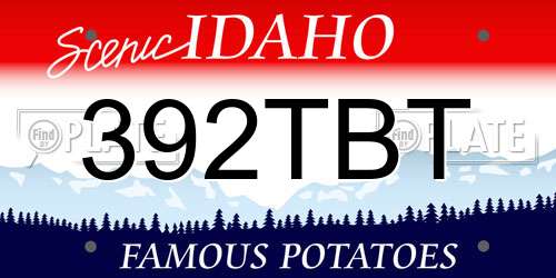 392TBT Idaho License Plate