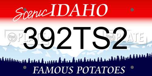 392TS2 Idaho License Plate