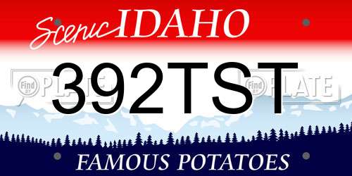 392TST Idaho License Plate