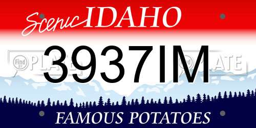 3937IM Idaho License Plate
