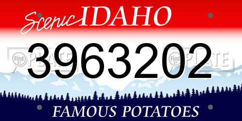 3963202 Idaho License Plate