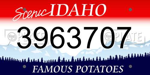 3963707 Idaho License Plate