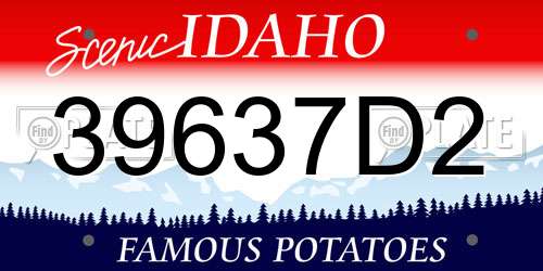 39637D2 Idaho License Plate