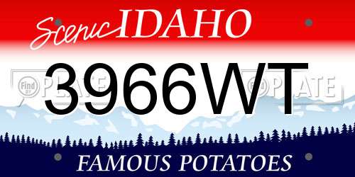 3966WT Idaho License Plate