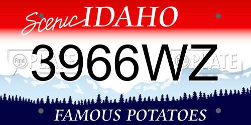 3966WZ Idaho License Plate