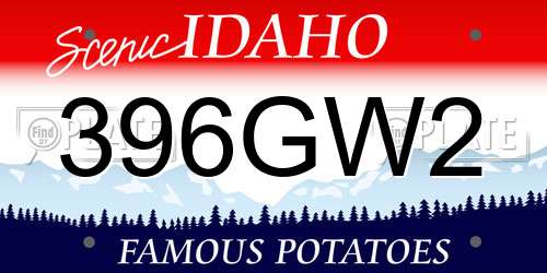 396GW2 Idaho License Plate