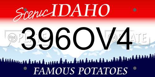396OV4 Idaho License Plate
