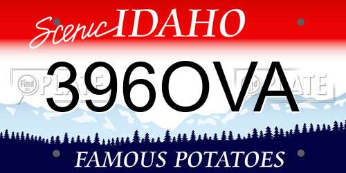 396OVA Idaho License Plate