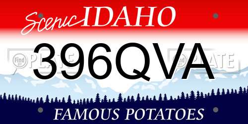 396QVA Idaho License Plate