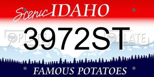 3972ST Idaho License Plate