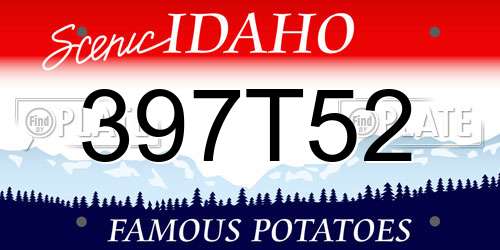397T52 Idaho License Plate