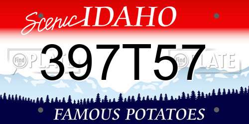 397T57 Idaho License Plate