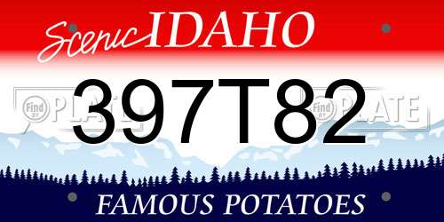 397T82 Idaho License Plate