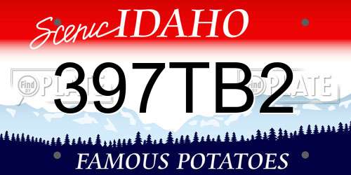 397TB2 Idaho License Plate