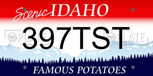 397TST Idaho License Plate