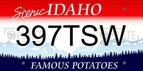 397TSW Idaho License Plate