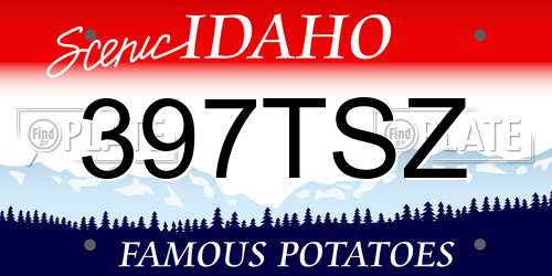 397TSZ Idaho License Plate