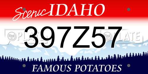 397Z57 Idaho License Plate