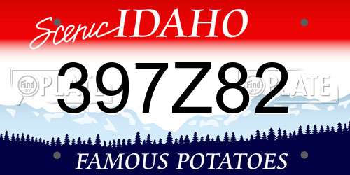 397Z82 Idaho License Plate