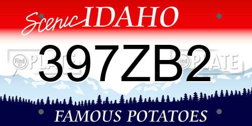 397ZB2 Idaho License Plate