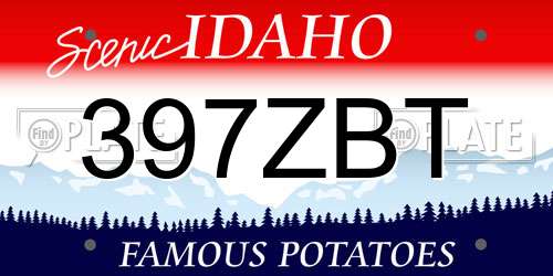 397ZBT Idaho License Plate