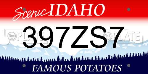 397ZS7 Idaho License Plate