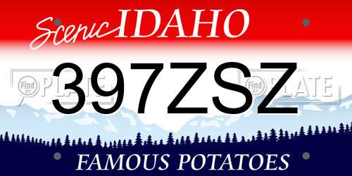 397ZSZ Idaho License Plate