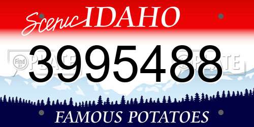 3995488 Idaho License Plate