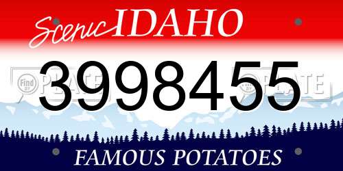 3998455 Idaho License Plate