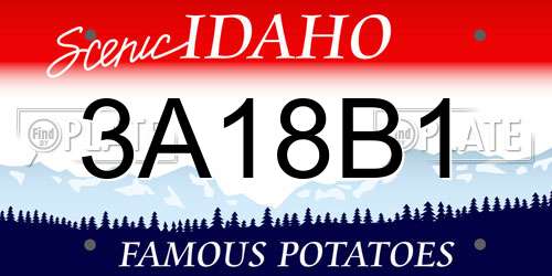 3A18B1 Idaho License Plate