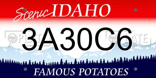 3A30C6 Idaho License Plate
