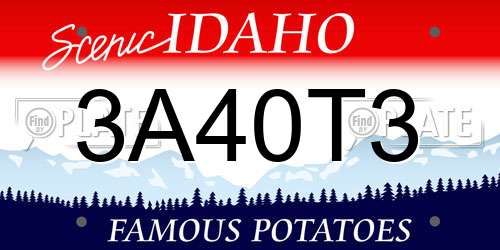 3A40T3 Idaho License Plate