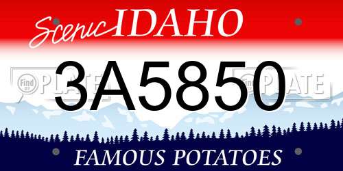 3A5850 Idaho License Plate