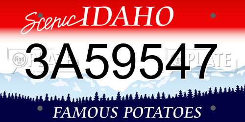 3A59547 Idaho License Plate