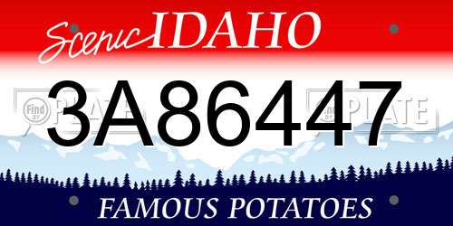 3A86447 Idaho License Plate