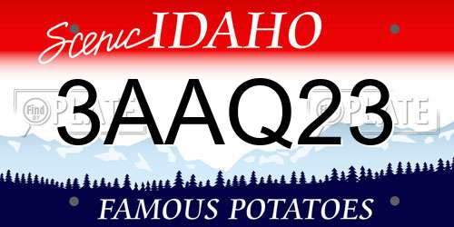 3AAQ23 Idaho License Plate