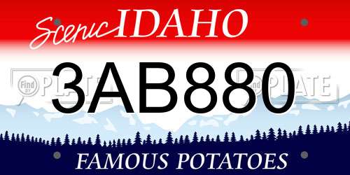 3AB880 Idaho License Plate