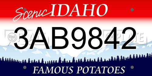 3AB9842 Idaho License Plate