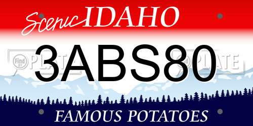 3ABS80 Idaho License Plate