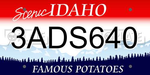 3ADS640 Idaho License Plate