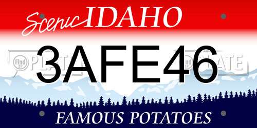 3AFE46 Idaho License Plate