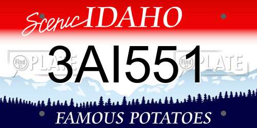 3AI551 Idaho License Plate