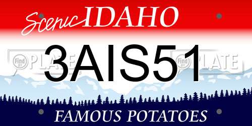 3AIS51 Idaho License Plate
